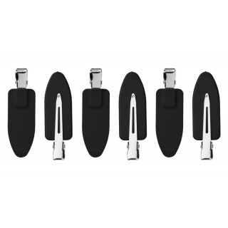 BraveHead Rubberized Black зажимы для волос (6 шт.)